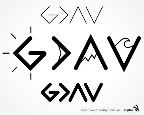 god is greater svg