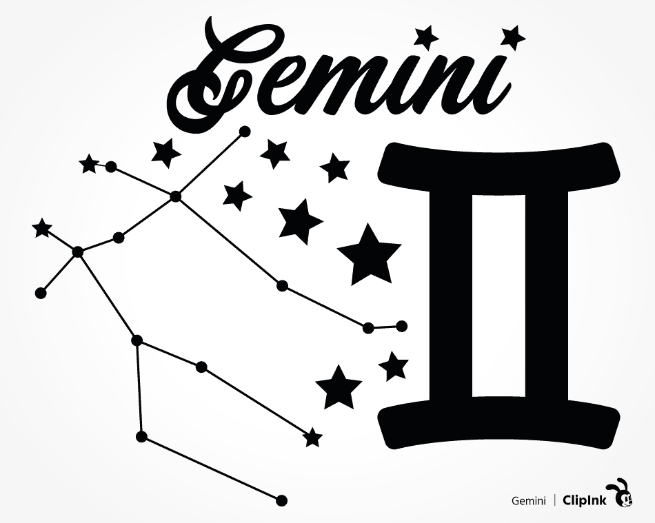 Gemini svg, Astrology zodiac sign svg, png, eps, dxf, pdf ClipInk