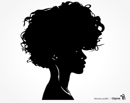 black woman profile svg