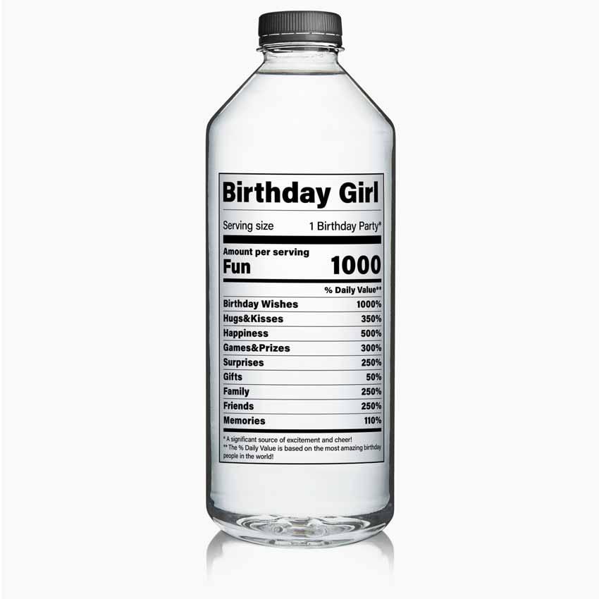 Nutritional facts birthday girl boy