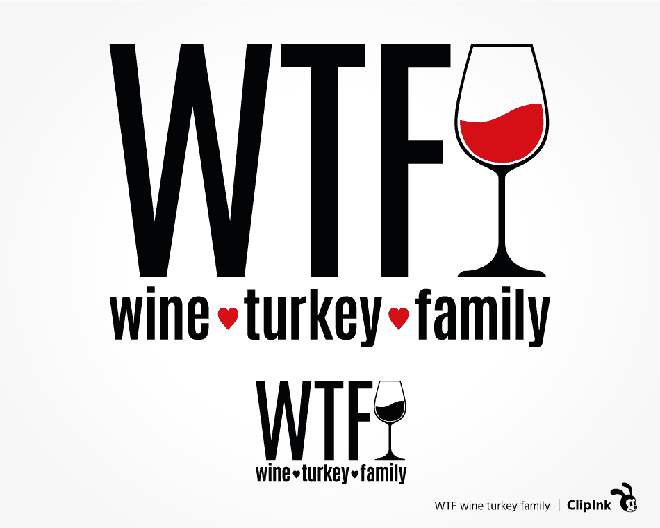 wine turkey family svg